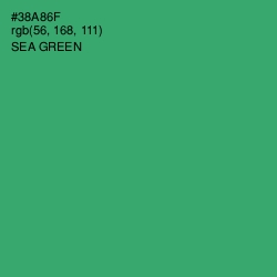 #38A86F - Sea Green Color Image